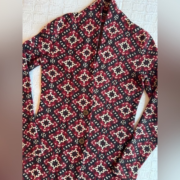 Tigerlily Long Jacquard Knit Duster Cardigan Boho Geometric Pattern Size 2 (XS) - Picture 4 of 11